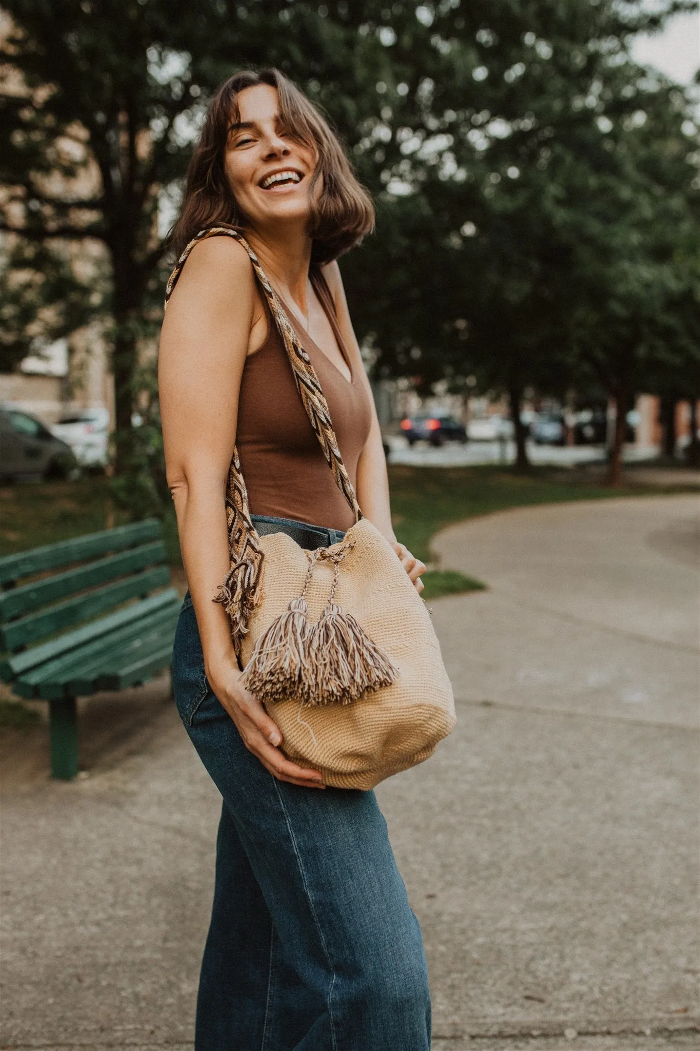 Sandy Tan Boho Shoulder Bag