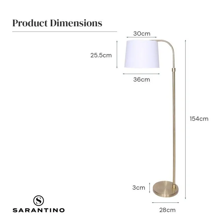 SARANTINO HEIGHT-ADJUSTABLE METAL FLOOR LAMP