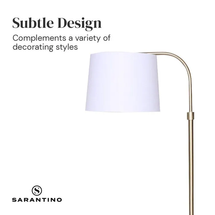 SARANTINO HEIGHT-ADJUSTABLE METAL FLOOR LAMP