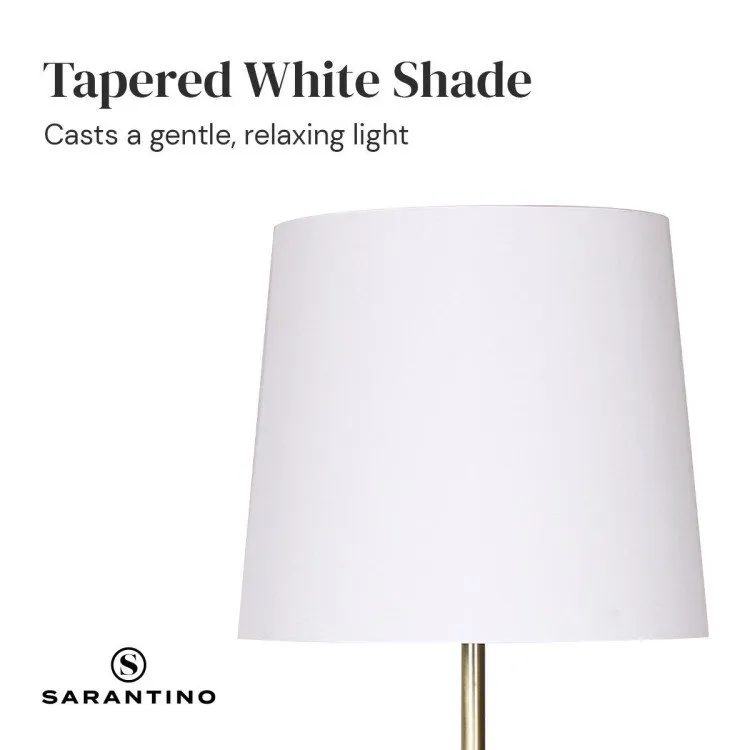 SARANTINO METAL FLOOR LAMP - ANTIQUE BRASS