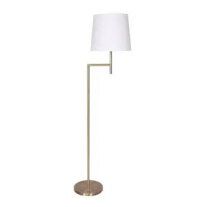 SARANTINO METAL FLOOR LAMP - ANTIQUE BRASS