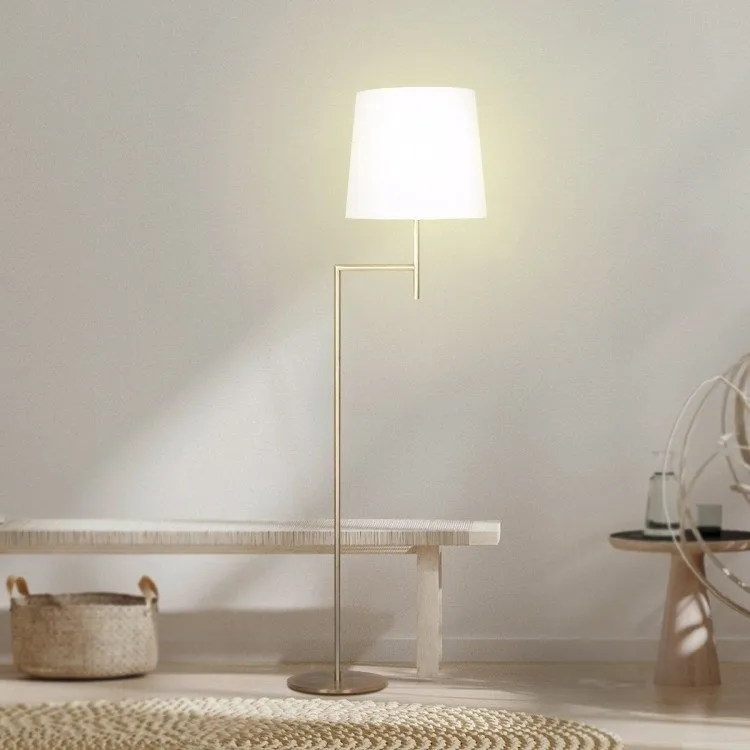 SARANTINO METAL FLOOR LAMP - ANTIQUE BRASS