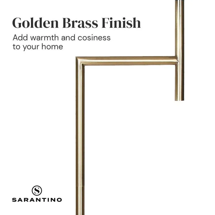 SARANTINO METAL FLOOR LAMP - ANTIQUE BRASS
