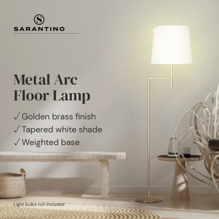 SARANTINO METAL FLOOR LAMP - ANTIQUE BRASS