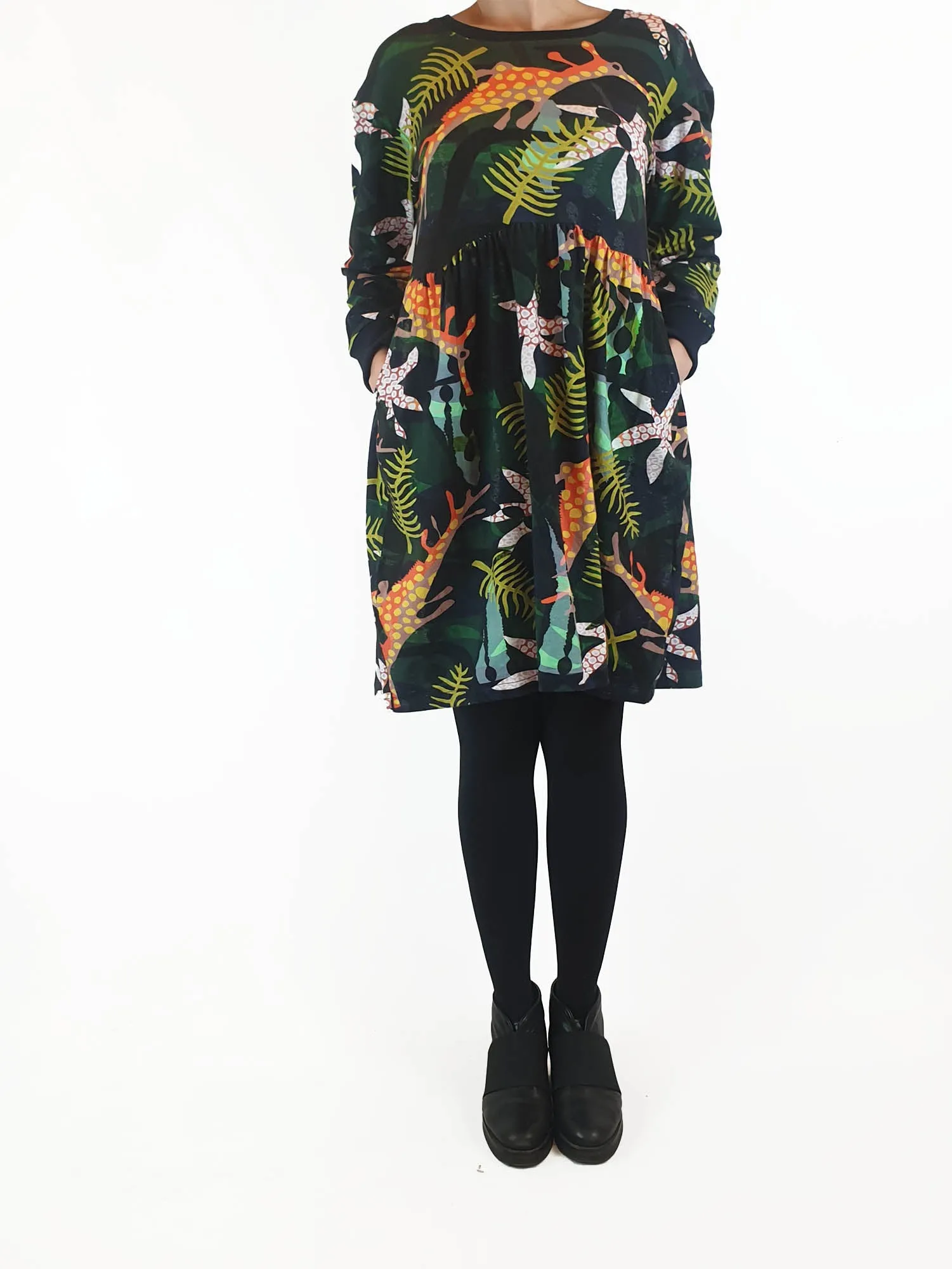 Seagrass Designs colourful long sleeve dress size S