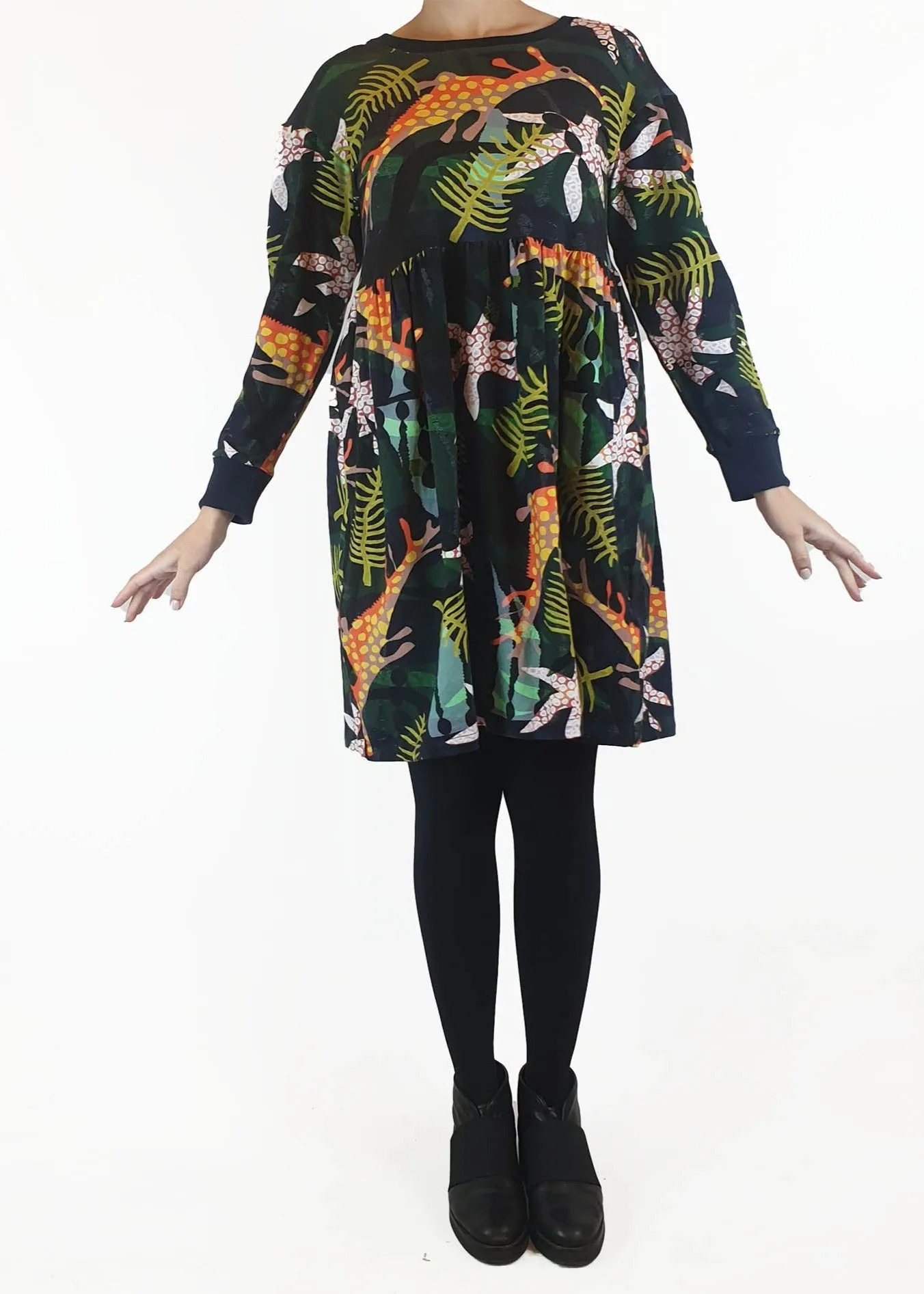 Seagrass Designs colourful long sleeve dress size S