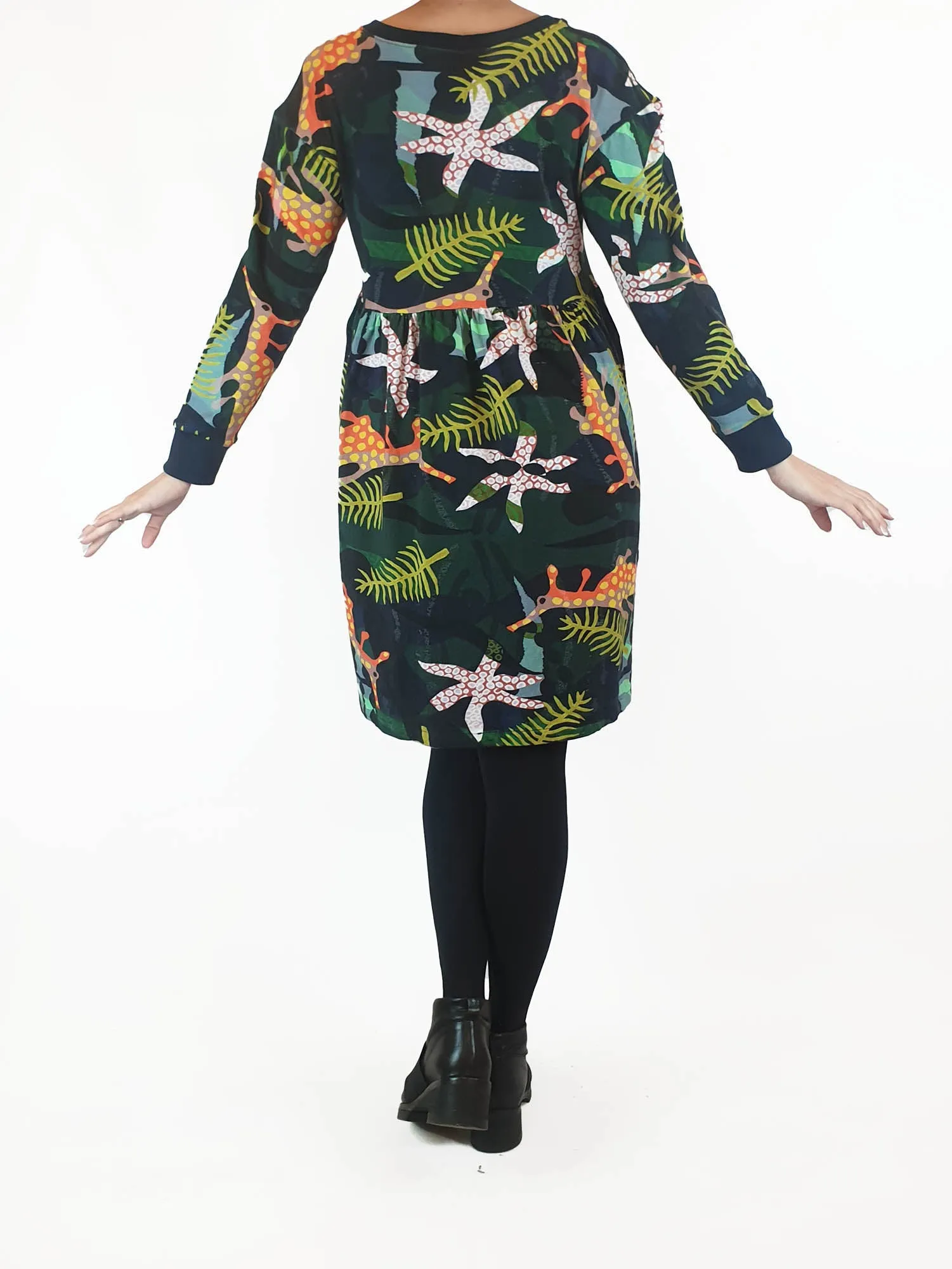 Seagrass Designs colourful long sleeve dress size S