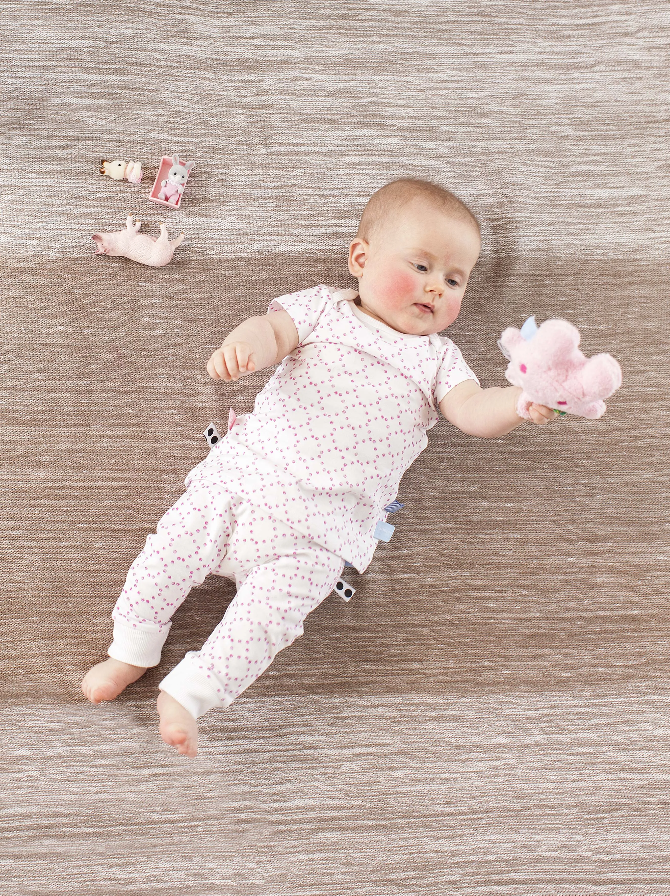 Snoozebaby Suave pants stamped dot Funky Pink - 4 Sizes