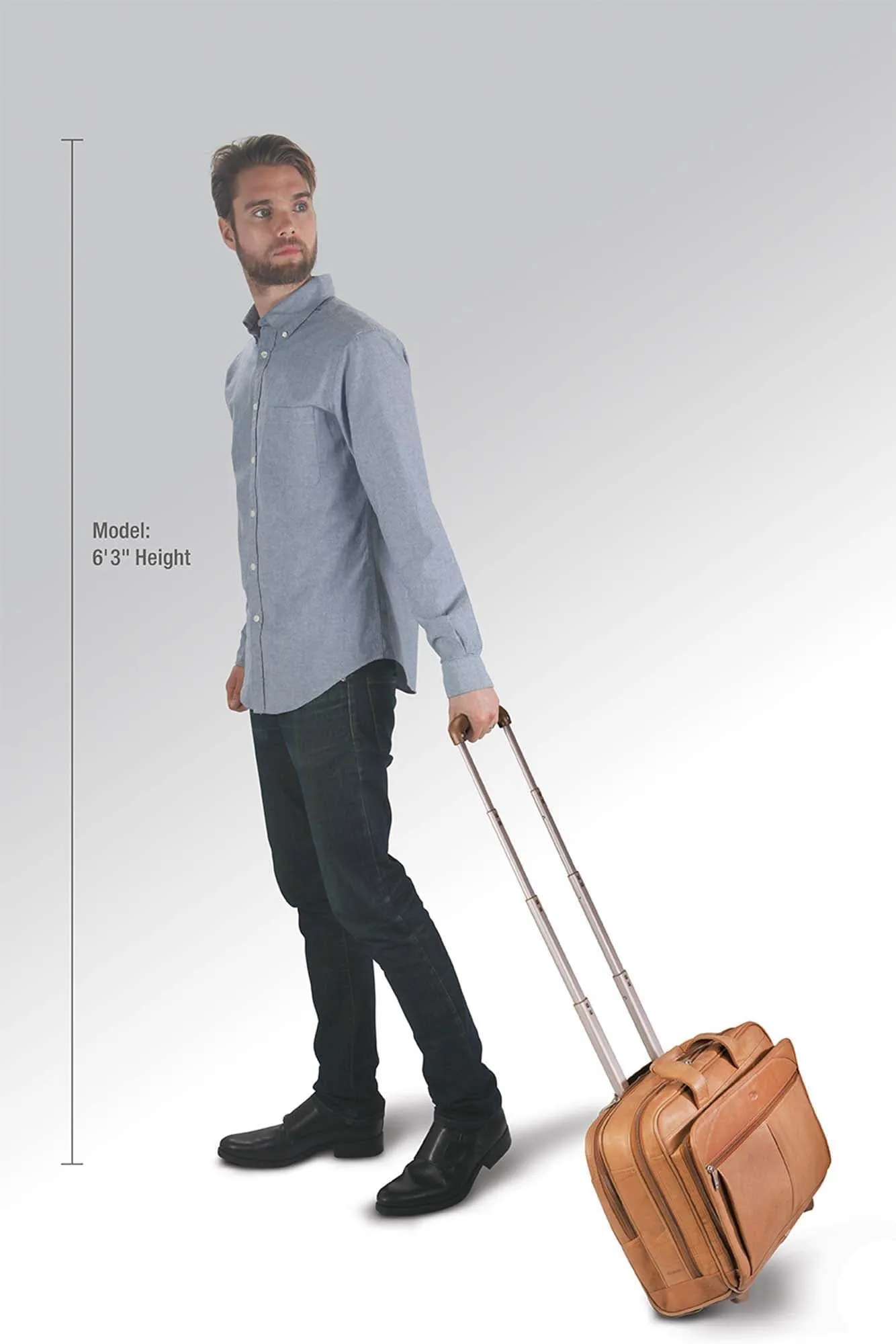 Solo Vintage Walker Leather Rolling Case