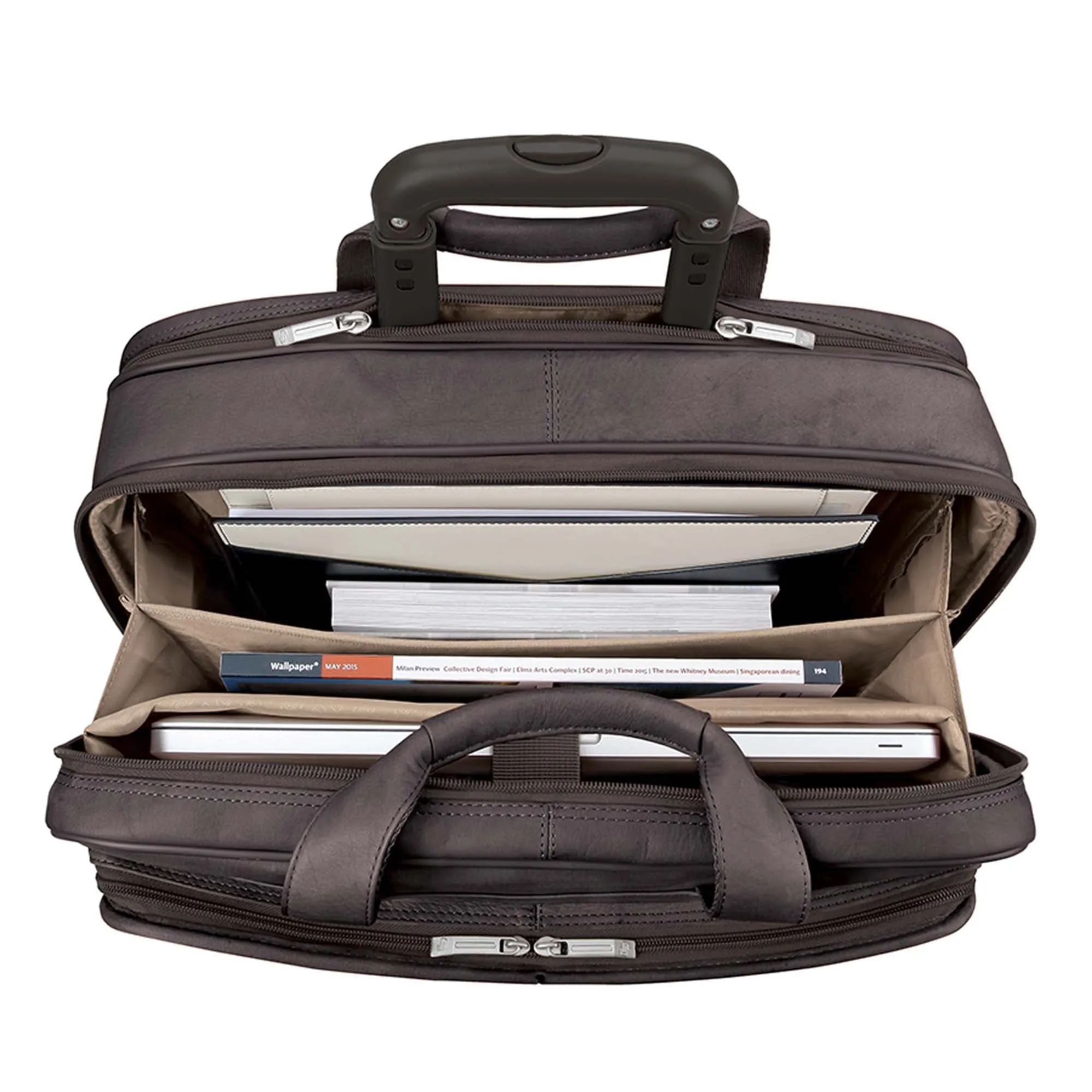 Solo Vintage Walker Leather Rolling Case
