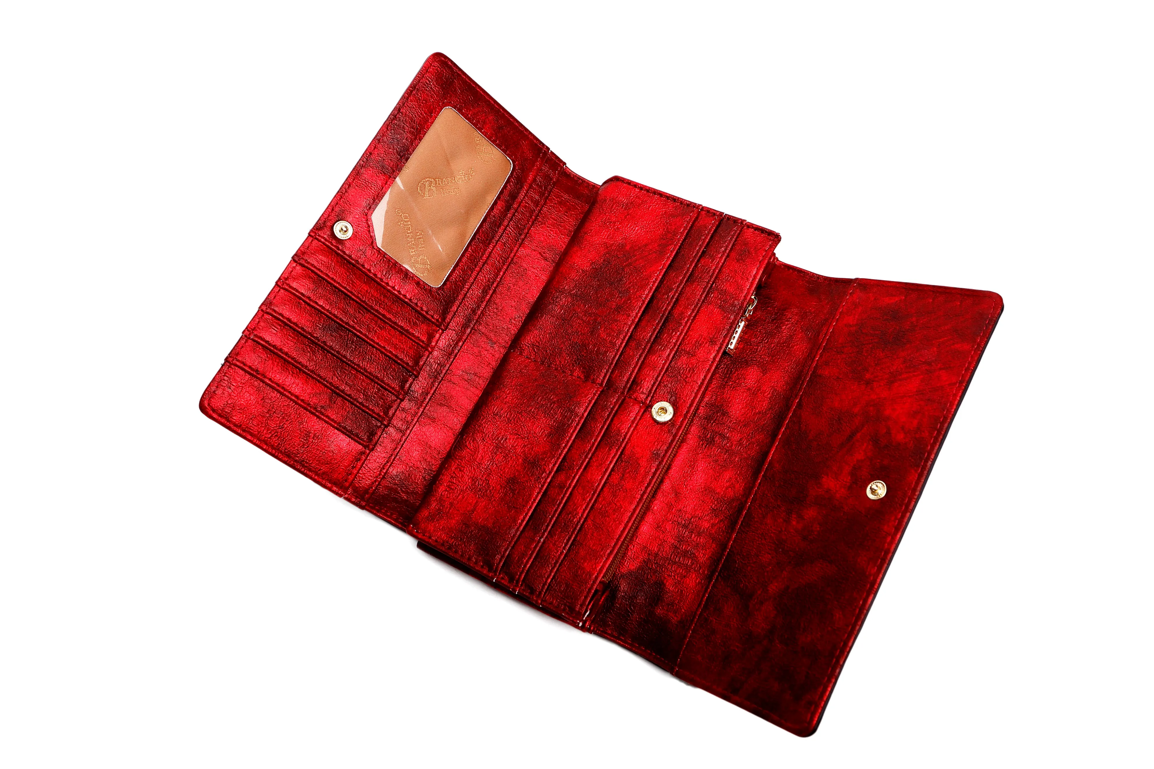 Sparkle of Hearts Envelope Shaped Vegan Tri-Fold Wallet [KQW8078]