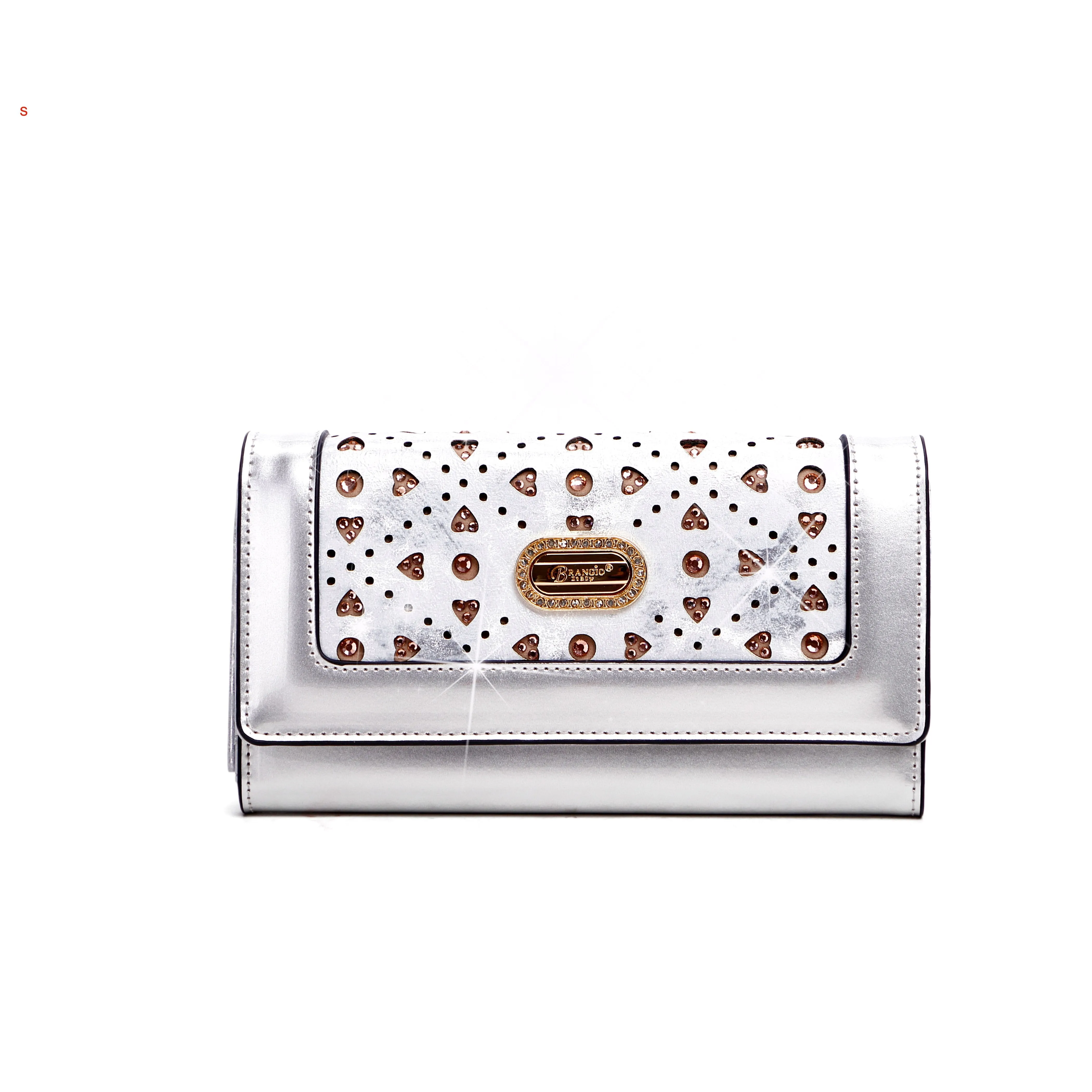 Sparkle of Hearts Envelope Shaped Vegan Tri-Fold Wallet [KQW8078]