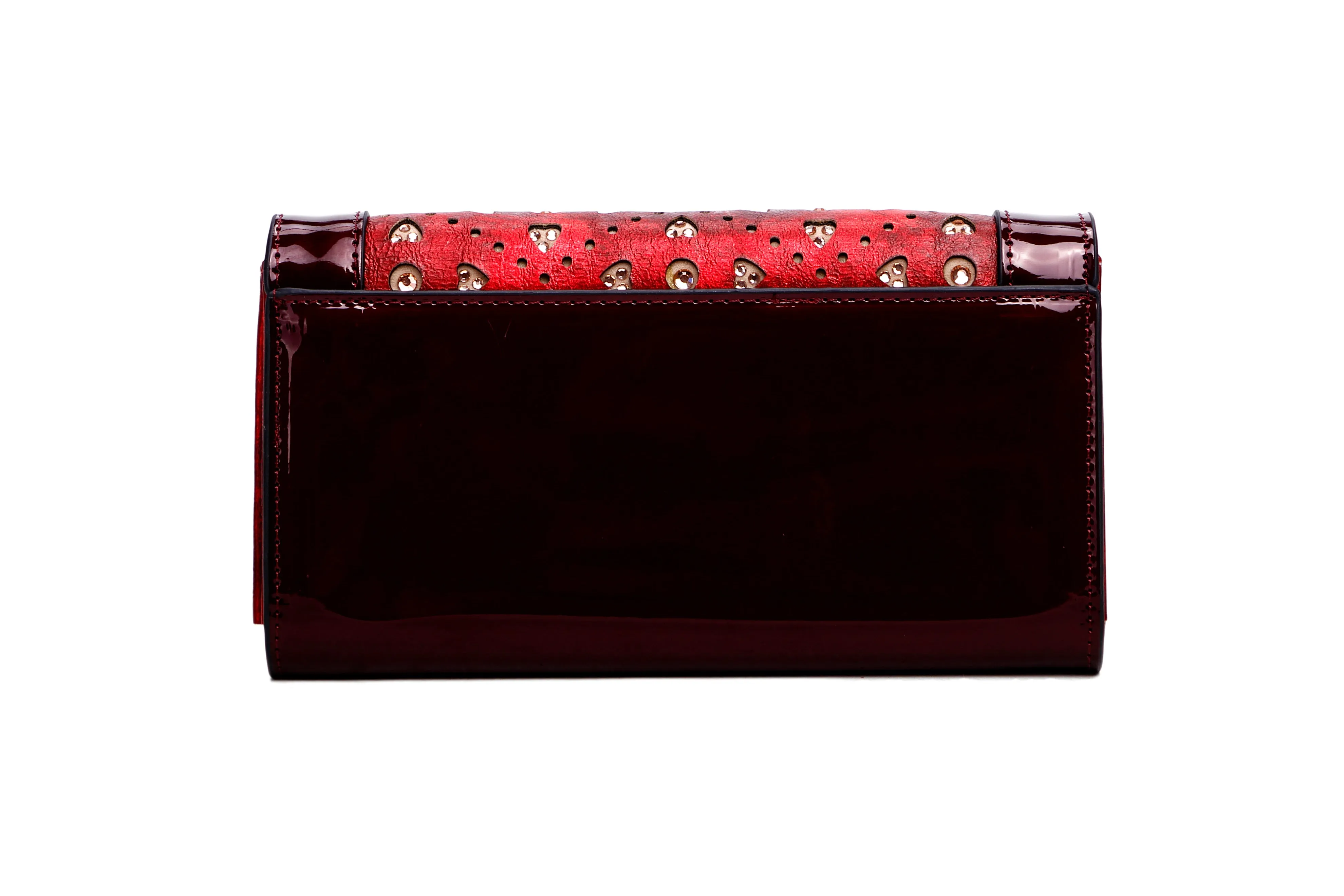 Sparkle of Hearts Envelope Shaped Vegan Tri-Fold Wallet [KQW8078]