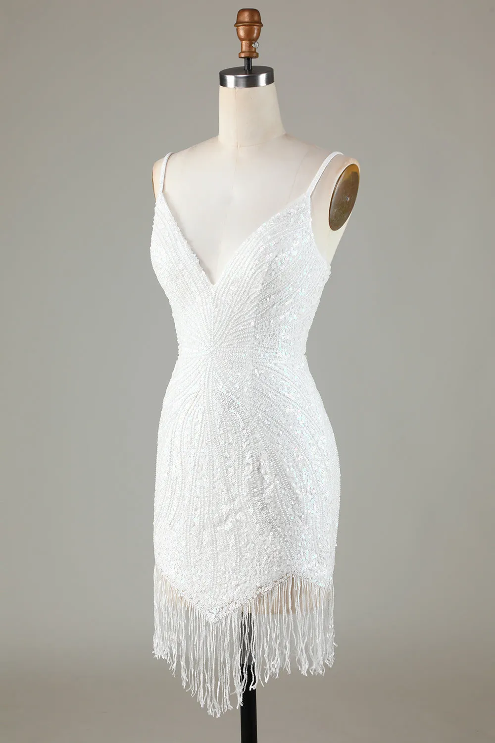 Sparkly Peacock Blue Bodycon Lace-Up Back Short Homecoming Dress with Beading