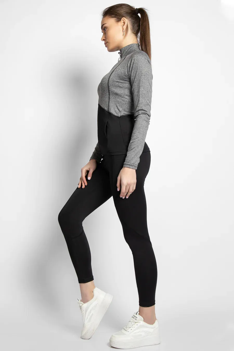 SPORTS SET TEE & LEGGINGS BLACK