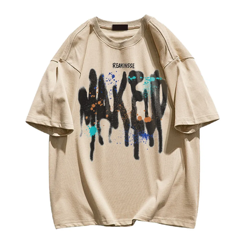 Street Alphabet Colorful Graffiti T-shirt