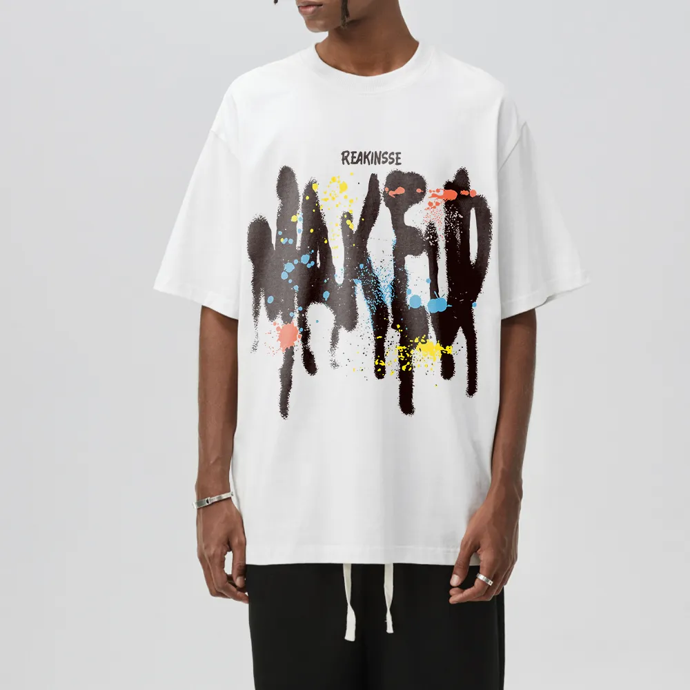Street Alphabet Colorful Graffiti T-shirt