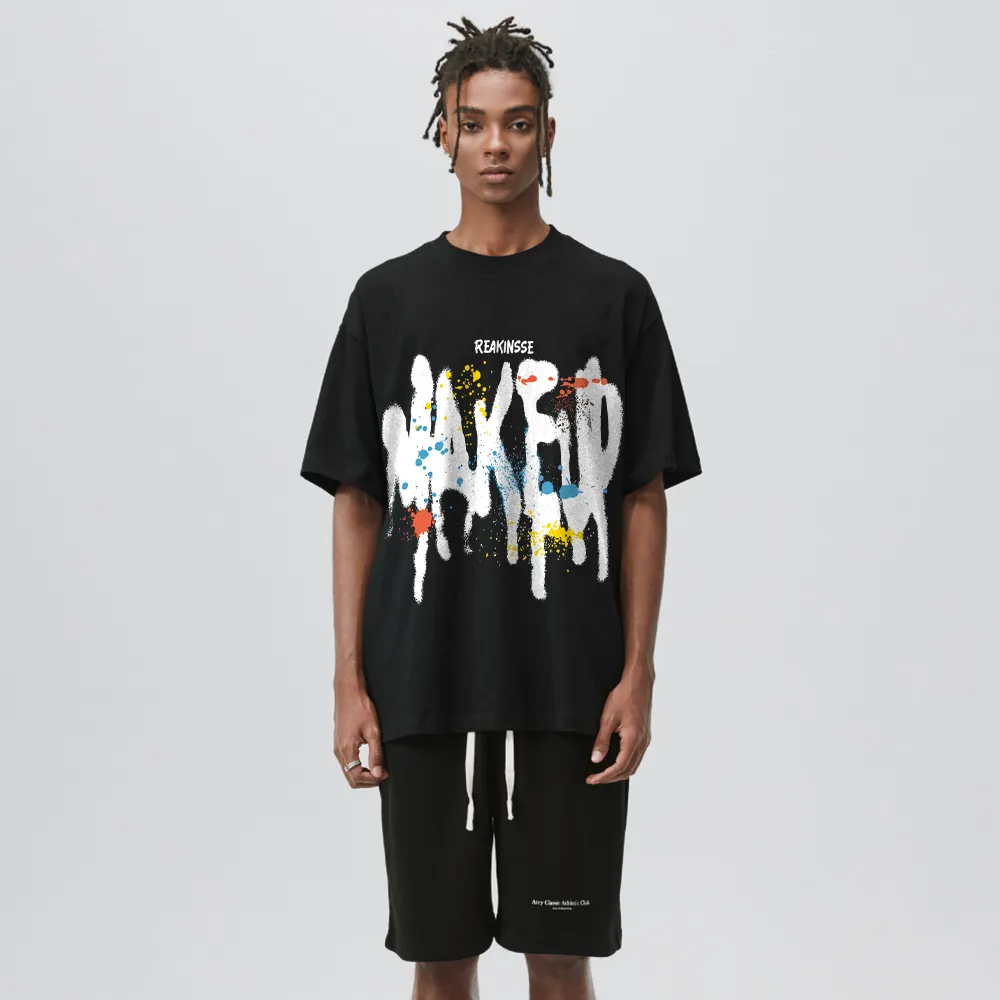 Street Alphabet Colorful Graffiti T-shirt