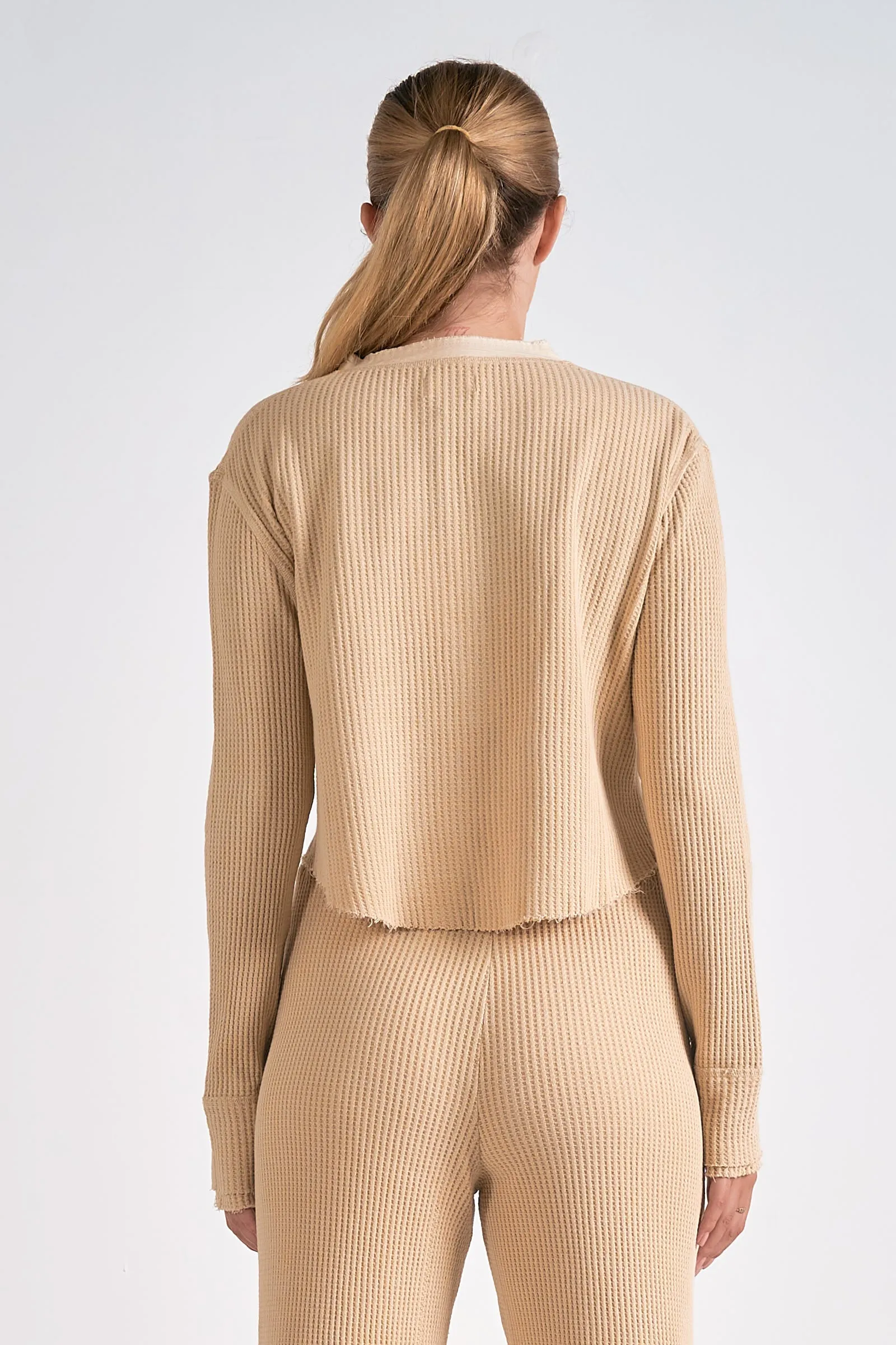 The Jordyn Fitted Waffle Knit Top
