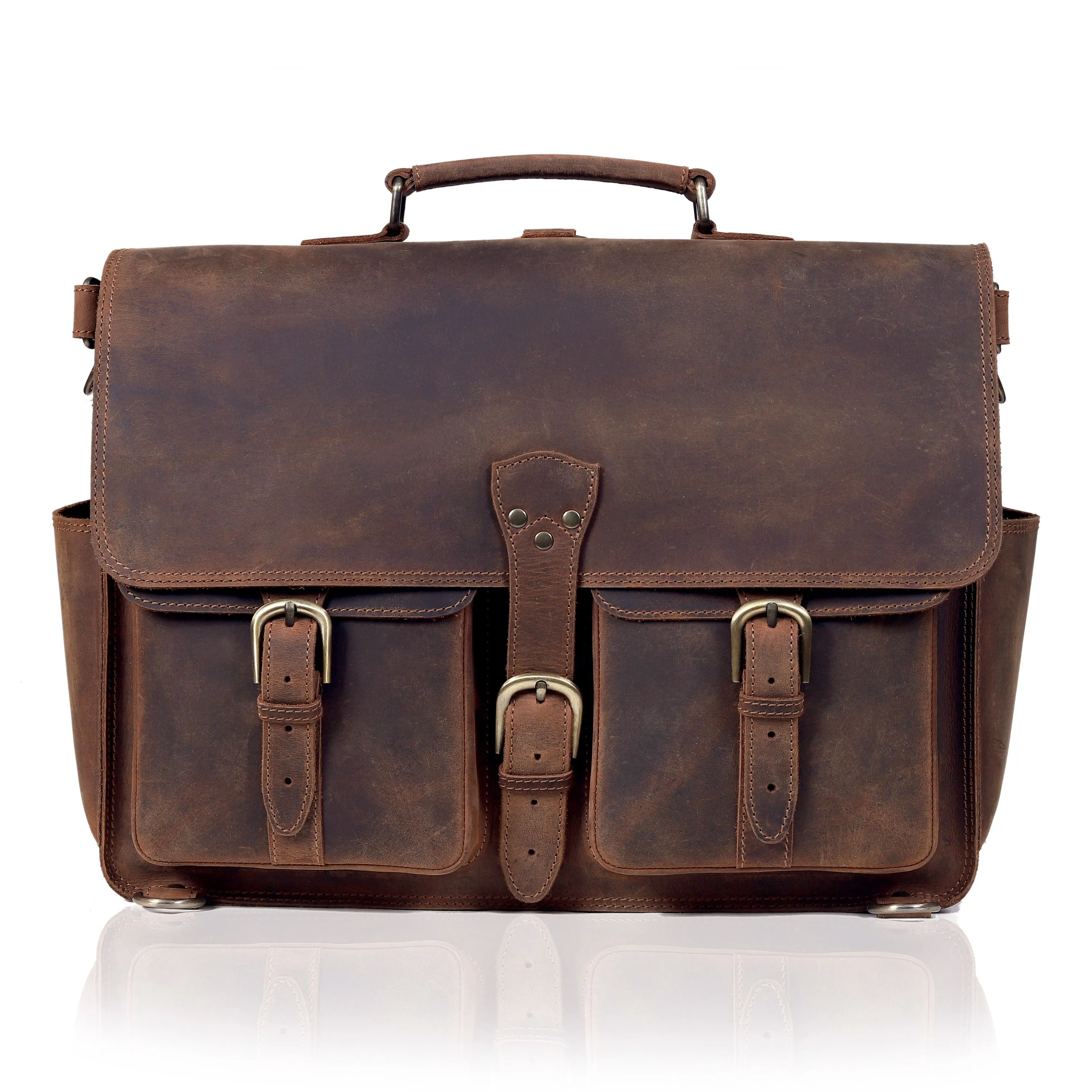 The Vintage Buffalo Leather Briefcase