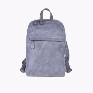 Tiana Leather Backpack - Blue