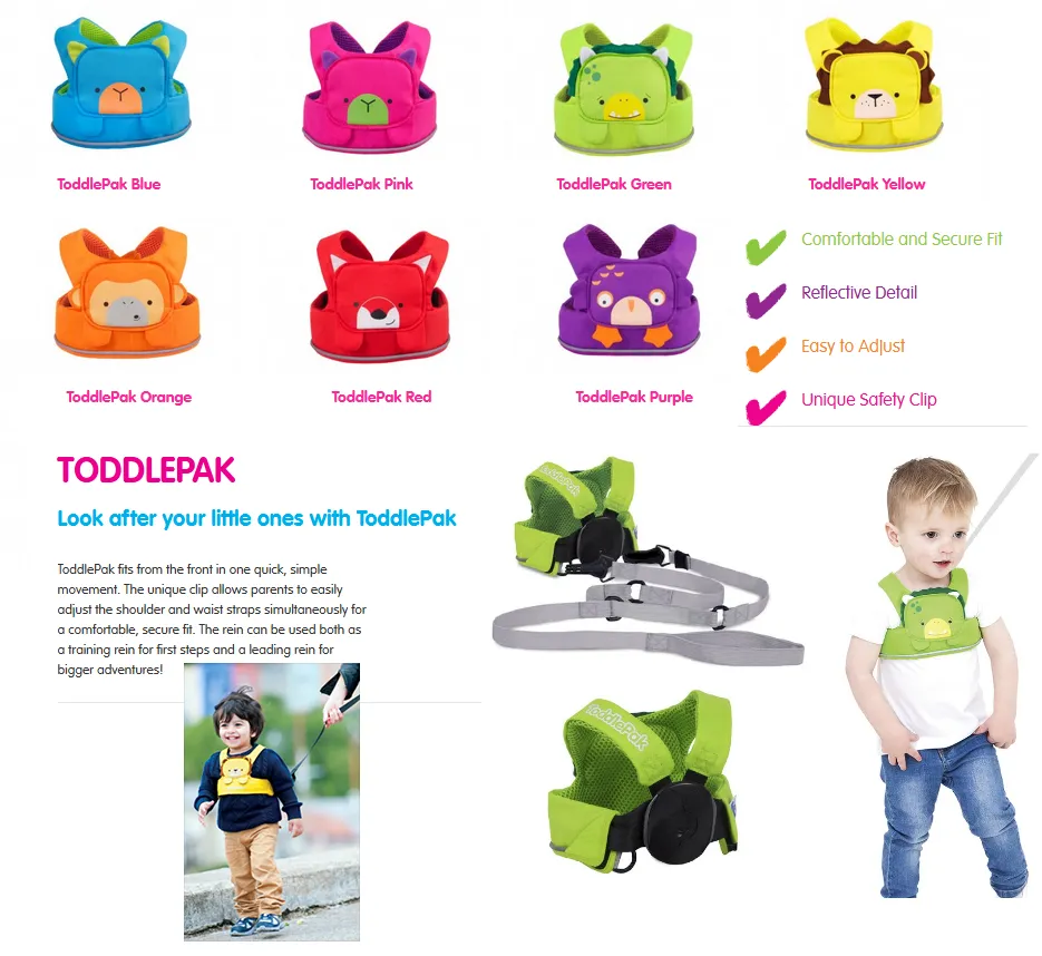 Trunki ToddlePak Training Rein - Ollie Purple
