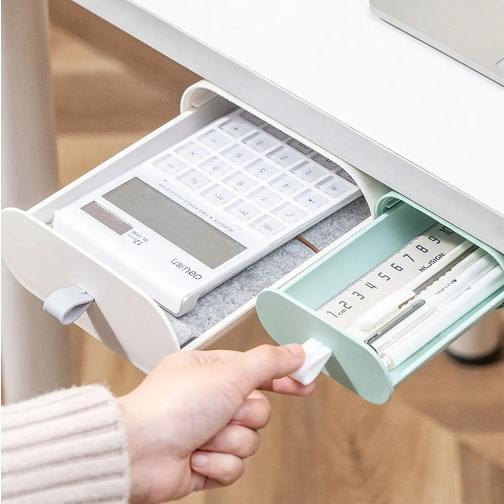 Under The Table Drawer Organizer Storage Box