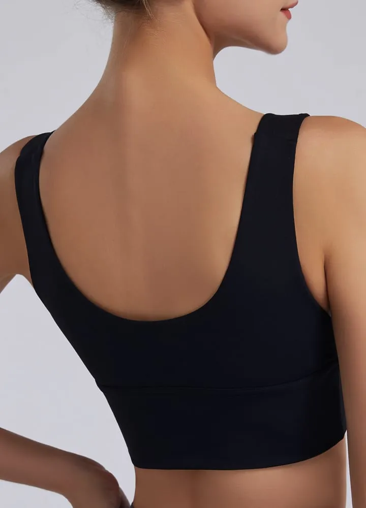 Wide Strap U Back Sports Bra