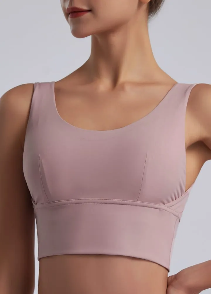 Wide Strap U Back Sports Bra