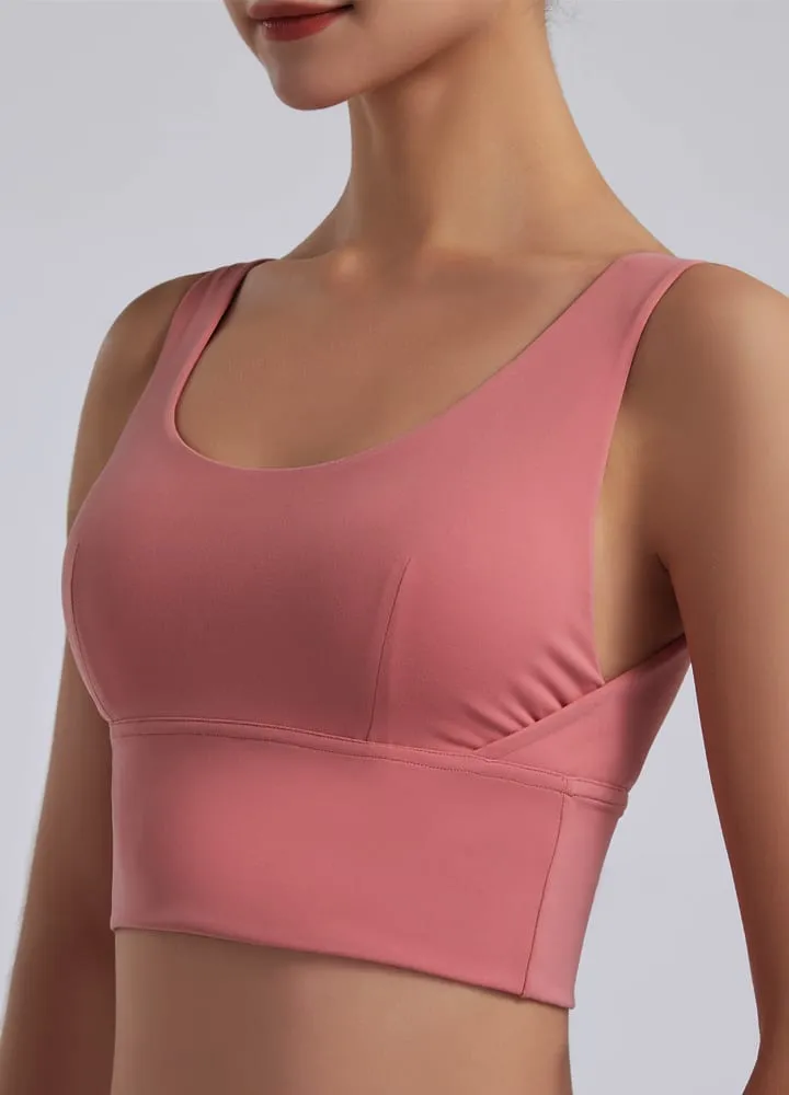 Wide Strap U Back Sports Bra