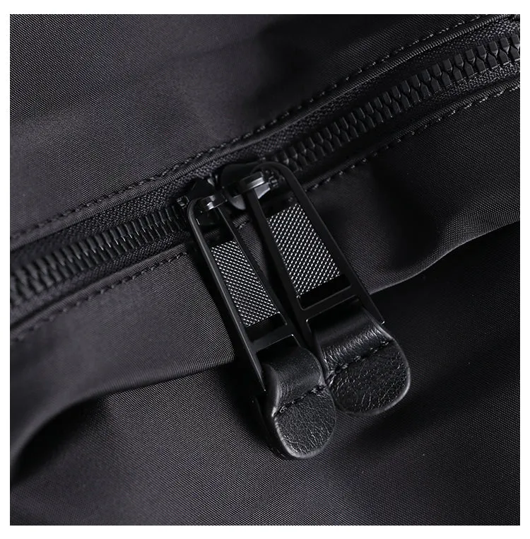 Womens Nylon Laptop Backpack Large Travel Backpack Bag Nylon Black School Rucksack for Ladies