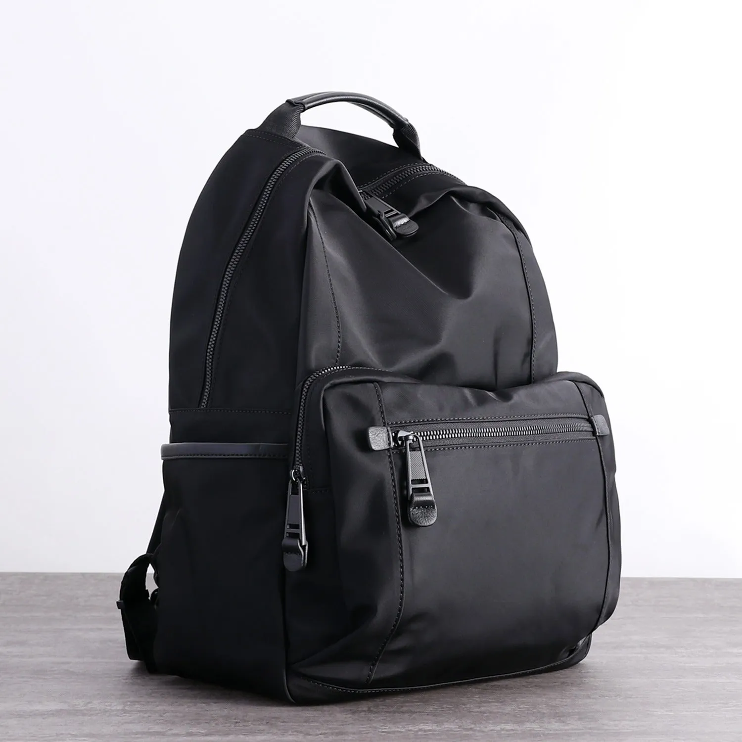 Womens Nylon Laptop Backpack Large Travel Backpack Bag Nylon Black School Rucksack for Ladies