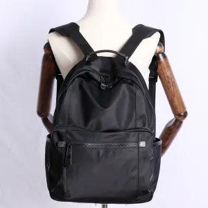 Womens Nylon Laptop Backpack Large Travel Backpack Bag Nylon Black School Rucksack for Ladies