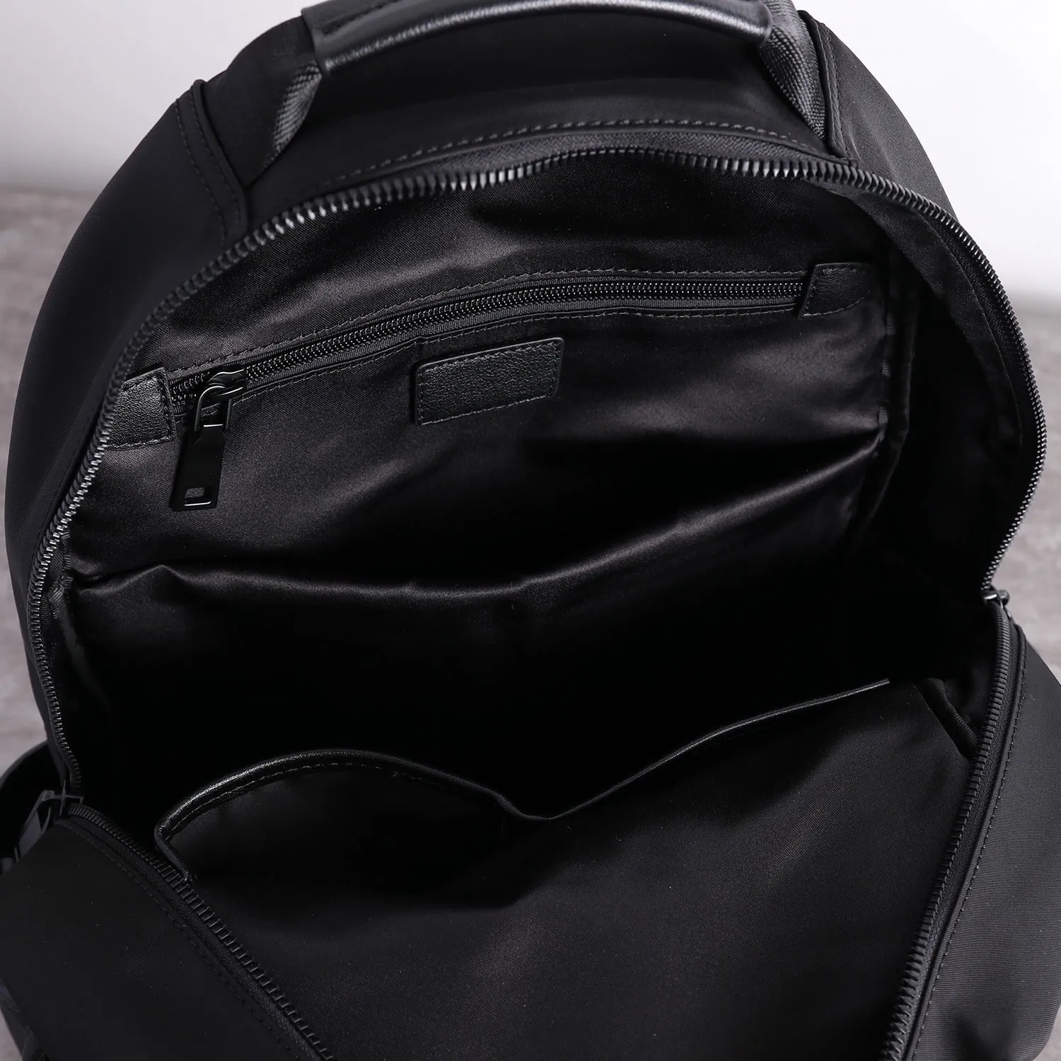 Womens Nylon Laptop Backpack Large Travel Backpack Bag Nylon Black School Rucksack for Ladies