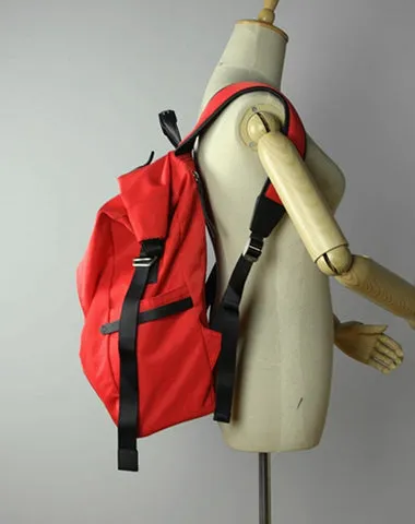 Womens Nylon Large Backpack Bag Khaki Nylon Travel Backpack School Rucksack for Ladies