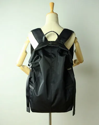 Womens Nylon Large Backpack Bag Khaki Nylon Travel Backpack School Rucksack for Ladies
