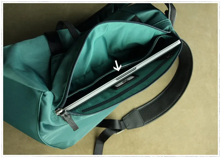 Womens Nylon Large Backpack Bag Khaki Nylon Travel Backpack School Rucksack for Ladies