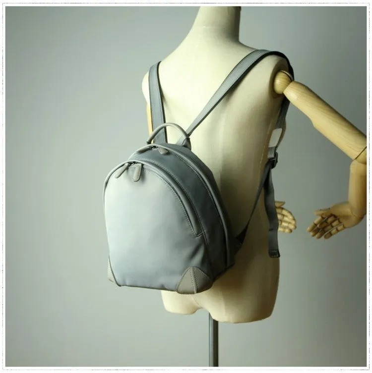 Womens Nylon Small Backpack Bag Coffee Best Mini Backpack Purse Nylon Rucksack for Ladies