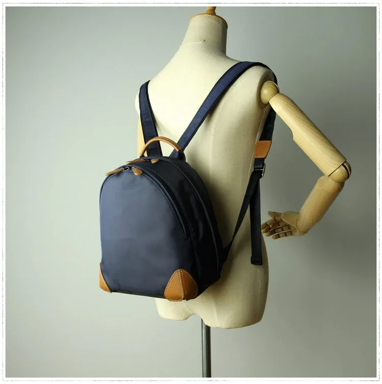 Womens Nylon Small Backpack Bag Coffee Best Mini Backpack Purse Nylon Rucksack for Ladies