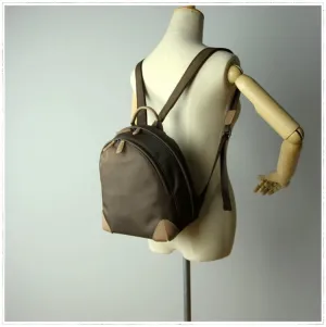 Womens Nylon Small Backpack Bag Coffee Best Mini Backpack Purse Nylon Rucksack for Ladies