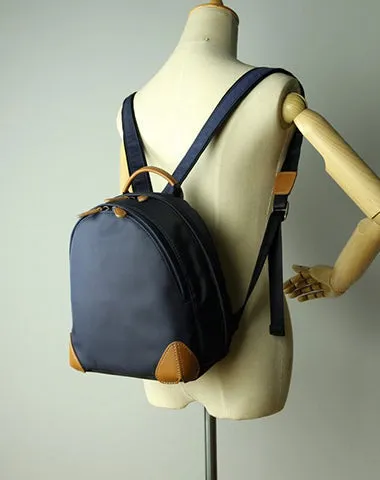 Womens Nylon Small Backpack Bag Coffee Best Mini Backpack Purse Nylon Rucksack for Ladies