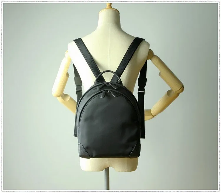 Womens Nylon Small Backpack Bag Coffee Best Mini Backpack Purse Nylon Rucksack for Ladies