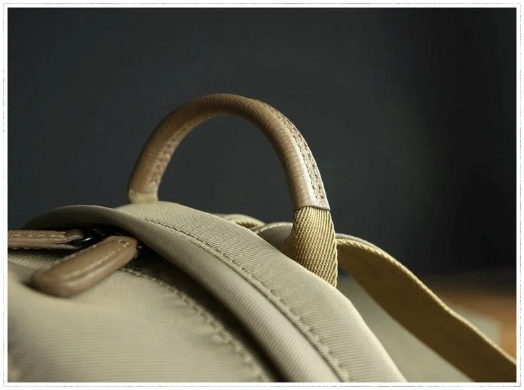 Womens Nylon Small Backpack Bag Coffee Best Mini Backpack Purse Nylon Rucksack for Ladies