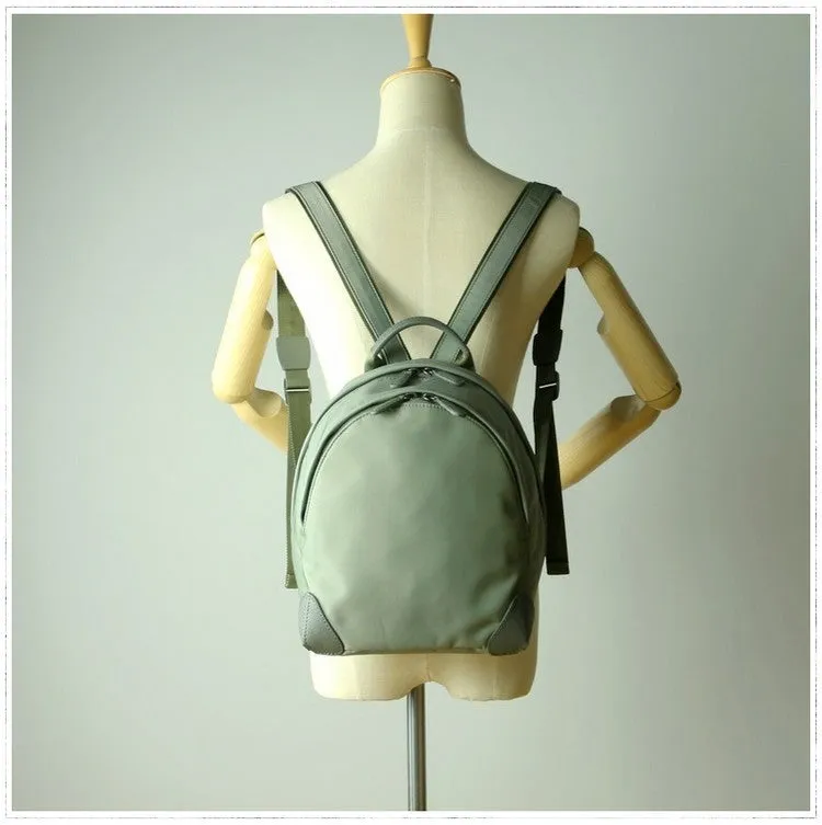 Womens Nylon Small Backpack Bag Coffee Best Mini Backpack Purse Nylon Rucksack for Ladies