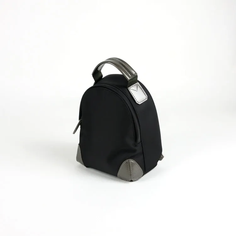 Womens Nylon Small Backpack Bag Light Gray Convertible Crossbody Bag Nylon Backpack Shoulder Bag for Ladies