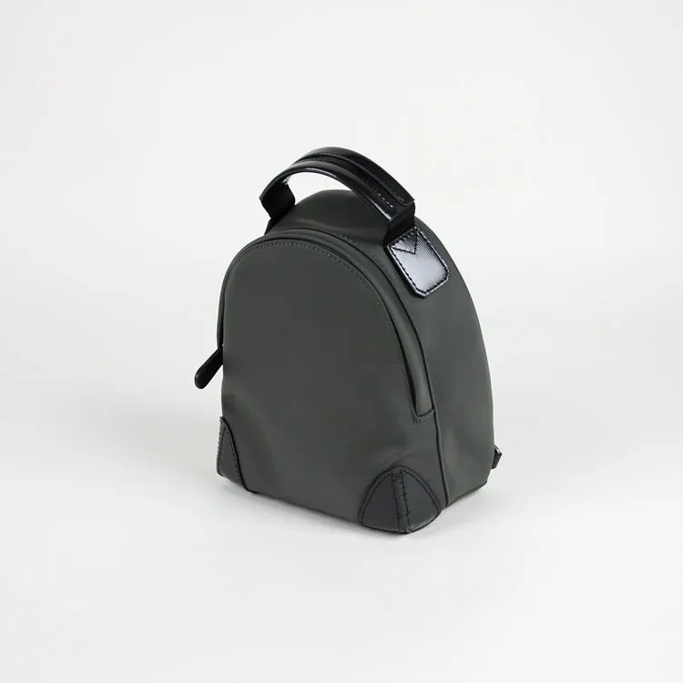 Womens Nylon Small Backpack Bag Light Gray Convertible Crossbody Bag Nylon Backpack Shoulder Bag for Ladies