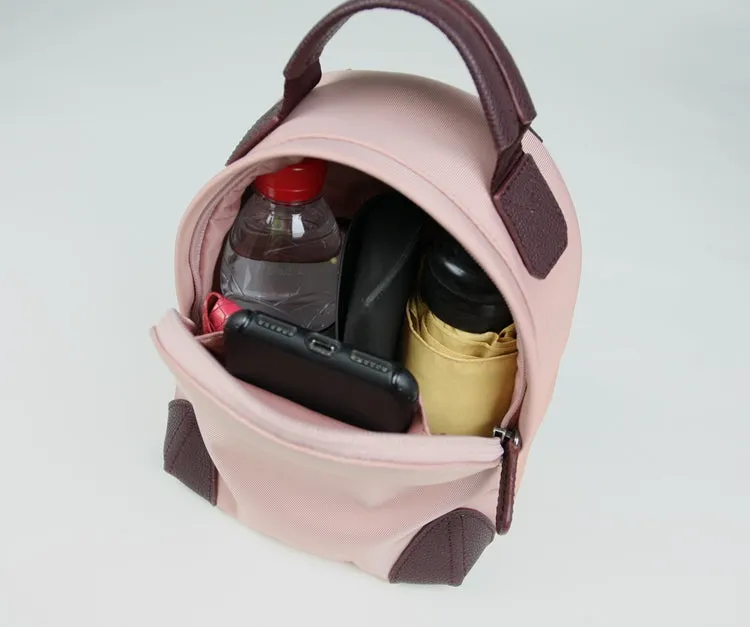Womens Nylon Small Backpack Bag Light Gray Convertible Crossbody Bag Nylon Backpack Shoulder Bag for Ladies