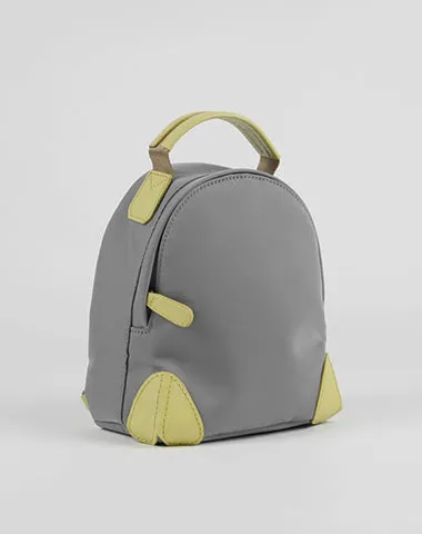 Womens Nylon Small Backpack Bag Light Gray Convertible Crossbody Bag Nylon Backpack Shoulder Bag for Ladies