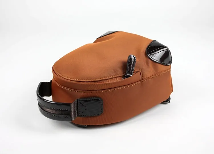 Womens Nylon Small Backpack Bag Light Gray Convertible Crossbody Bag Nylon Backpack Shoulder Bag for Ladies