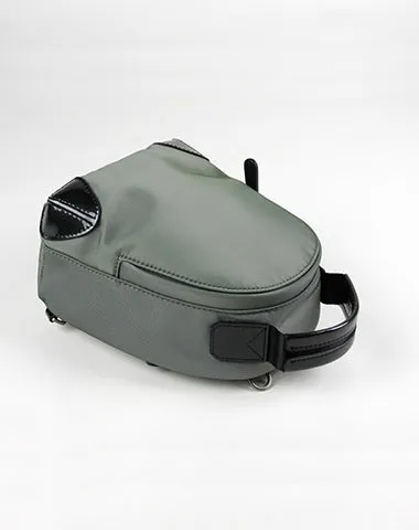 Womens Nylon Small Backpack Bag Light Gray Convertible Crossbody Bag Nylon Backpack Shoulder Bag for Ladies
